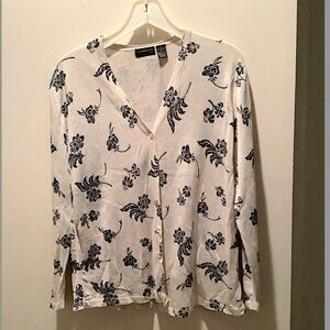 Liz Clairborne - Vintage Collection silk knit cardigan, Size L